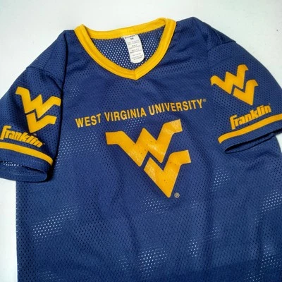 Camiseta de fútbol americano WVU Mountaineers Franklin juvenil talla M West Virginia University Foto 1 de 4