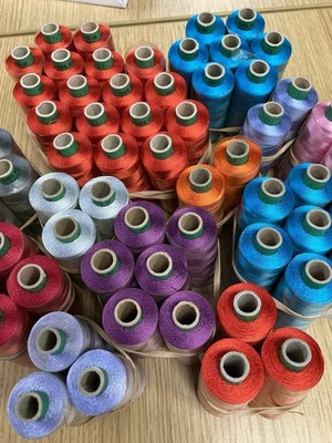 BUNDLES OF ISAFIL 40 EMBROIDERY THREADS PART USED. 100% RAYON. Max £2.94 postage - Image 1 of 4