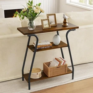 3 Tier Hallway Console Table with Storage Shelves, Industrial Design - Picture 1 of 12