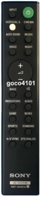 RMT-AH501U Genuine Original SONY Soundbar Remote Control RMTAH501U HT-X8500 NEW - Image 1 of 2
