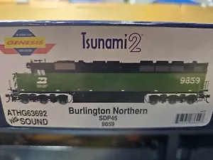 ATHEARN ATGH 63692 SDP45 BURLINGTON NORTHERN ROAD NUMBER BN 9859 TSUNAMI2 SOUND - Picture 1 of 10