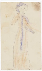 US 1910 Postal Stationery Card #UX22 Drawing of Woman on Columbus Ohio Preprint - Picture 1 of 2