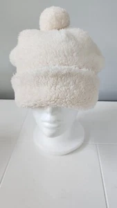 Athleta Lizette Ivory Fuzzy Pom Pom women Hat One Size NWT - Picture 1 of 8
