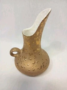 American Bisque Co. MCM Vase 22K Weeping Gold Embossed Home Decor Vase Creamer - Picture 1 of 7