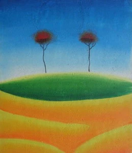 Árbol paisaje moderno pintura al óleo árbol paisaje moderno 24x20 Árbol - Imagen 1 de 1