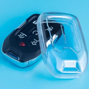 Transparent TPU Key Cover Fob Case Fit For Chevrolet Tahoe GMC Yukon Sierra - Afbeelding 1 van 4