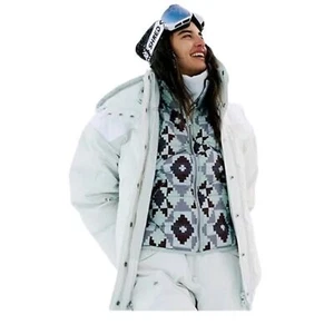 Free People Around The Block Ski Puffer Removable Hood Coat Size Large - Picture 1 of 11