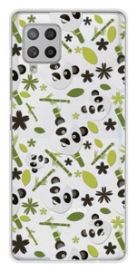 Coque en silicone imprimée compatible Samsung Galaxy A42 5G Pandas et Bambou - Photo 1 sur 3