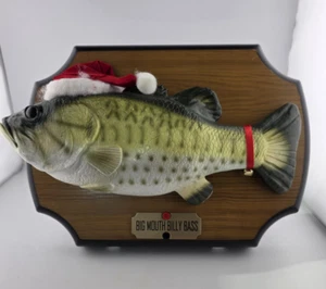 1999 Big Mouth Billy Bass Christmas Holidays Santa Singing Fish Gemmy HAS A FLAW - Picture 1 of 8