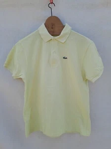 Lacoste Polo Shirt Boy's 16 Yellow 100% Cotton Pique Made in Spain - Picture 1 of 13
