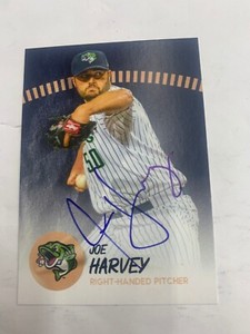 Joe Harvey Signed Card 2023 Gwinnett Stripers Team Card IP Auto