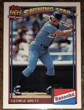 1991 TOPPS BAZOOKA SHINING STAR GEORGE BRETT CARD KANSAS CITY ROYALS