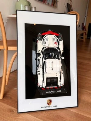 Metal Display wall mount for LEGO Technic 42096 model Porsche 911 RSR (Style A) - Image 1 of 4