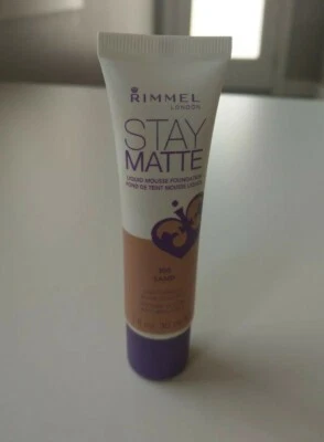 Rimmel London Stay Matte Liquid Mousse Foundation, 300 Sand. New - Image 1 of 4