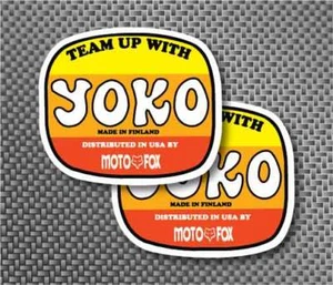 2x Orange 3.5" Yoko Moto X FOX vintage sticker decal CR YZ KX RM Works,Husqvarna - Bild 1 von 1