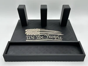 Universal 3 Pistol Display/Maintenance Stand We The People Good Safe Organizer - Picture 1 of 5