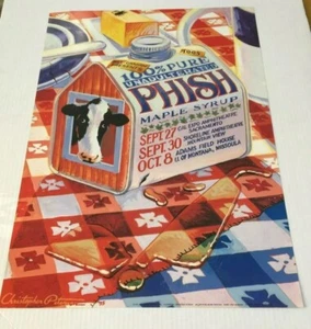 Póster Phish de 1995 sin circular como nuevo Shoreline Missoula Cal Expo - Imagen 1 de 2