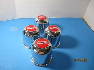 1 KIT OF 4 CENTER CAPS STEEL CHROME  5  LUG CONVO PRO CENTERLIINE WHEELS BELAIR - Picture 1 of 1