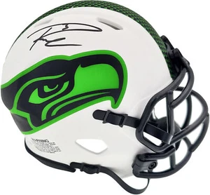 RUSSELL WILSON AUTO SEAHAWKS LUNAR ECLIPSE MINI HELMET RW HOLO 194000 - Picture 1 of 7