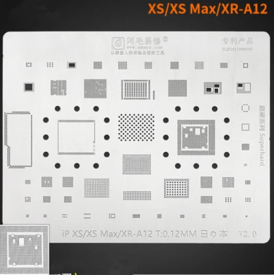IC Repair BGA Rework Reballing modello stencil iPhone per iPhone XS /MAX /XR - Immagine 1 di 3