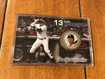 ALEX RODRIGUEZ HIGHLAND MINT COIN MEDALLION COLLECTOR NY YANKEES - Image 1 of 3