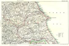 YORKSHIRE COAST. York Humber estuary Northallerton Harrogate Filey 1893 map
