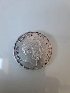 Silver Coin, 5 Mark, Reichsmark, Albert König von Dinge 1902 E - Picture 1 of 5