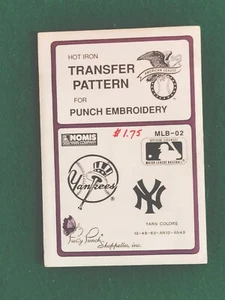 Vintage 1987 Sealed Pretty Punch Embroidery New York Yankees Transfer MLB-02 - Picture 1 of 3