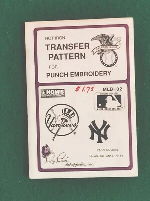 Vintage 1987 Sealed Pretty Punch Embroidery New York Yankees Transfer MLB-02 - Image 1 of 3