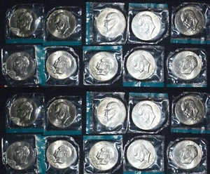 20 BU Münzen 1973 P Eisenhower Dollar Mint Set Cellorolle IKE 1 $ - Bild 1 von 1