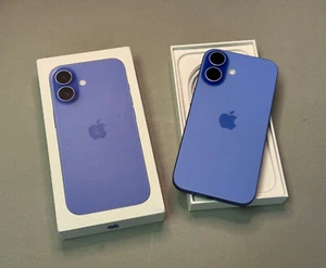 iPhone 16 128GB Blue Verizon Only iOS Smartphone A3081 MYAT3LL/A - Zdjęcie 1 z 1