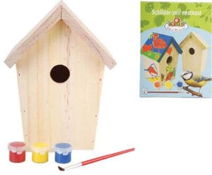 Pajarera para Pintar Caja Nido Pajarera Pajarera Colores y Pinceles  - Imagen 1 de 3