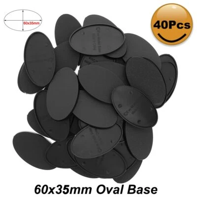 20pcs/40pcs/80pcs Oval Bases 60X35mm Plastic Base For Mini Wargames MB660 - Image 1 of 4