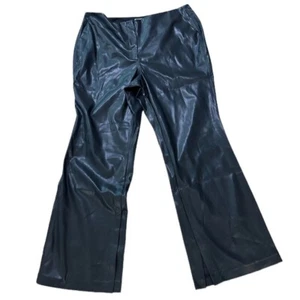 Tanya Taylor Adler Pant Black Straight-Leg with Side Slits at Hem Sz 16 NWT - Picture 1 of 12