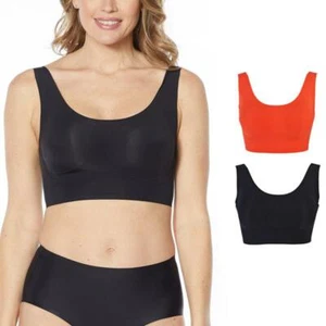 Rhonda Shear 2-pack Invisible Body Bra with Lift 689-690, Black/Coral, Large - Picture 1 of 3
