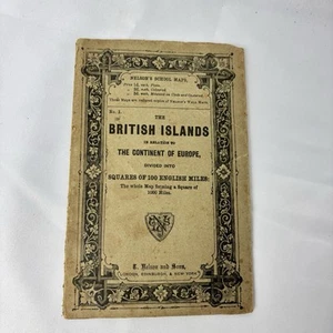 1862 Original Genuine Antique Folding Map of The British Isles Bartholomew - Picture 1 of 3