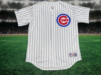 Ryan Theriot #2 Chicago Cubs Majestic Jersey Sz Large Preowned White - Image 1 of 4