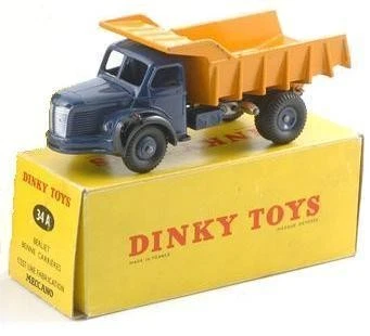 DINKY TOYS, Transporter BERLIET 4x2 Blu e giallo – Edizione ATLAS, 1/50,  DIN34A - Immagine 1 di 1