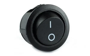 Wippschalter rund klein mini 2-polig 250V 6A EIN/AUS Snap-In Montage  Ø 20,2mm - Bild 1 von 7