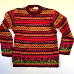 Vintage 80er UNITED COLORS OF BENETTON Fair Isle Pullover Sweater Italy Mohair Wolle - Bild 1 von 20