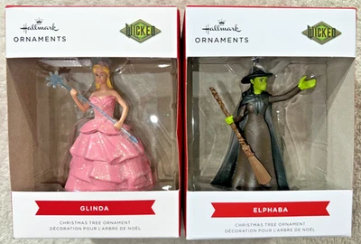 2025 HALLMARK ORNAMENT GLINDA & ELPHABA WICKED   **NEW** - Image 1 of 4