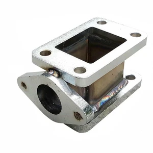 Cast Iron T3 to T3 Turbo Manifold Conversion Flange w/ 38mm Wastegate Adapter - Picture 1 of 5