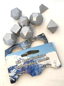 RARE Pedagoguery Software Inc Mathematical Models Diecast Aluminum Silver Color - Picture 1 of 12