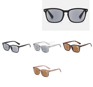 Blue Light Blocking Tinted Reading Glasses For Men Square Fashion Sunglasses NEW - Picture 1 of 19