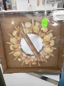 Handmade 11.5" Indoor/Outdoor Seashell & Beach Sand Centerpiece/Wall Hanging. - Picture 1 of 5