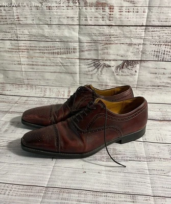 Magnanni Men's Dark Burgundy Leather Oxford Dress Shoes Size 10.5 US - Image 1 of 4