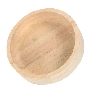Olla de comida de madera maciza para animales pequeños comedero tazón platos para hámster - Imagen 1 de 12