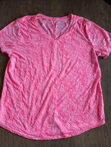 Camisa Top Tek Gear Dry Tek Para Mujer Rosa Cuello en V Talla Grande (Agujeros en Camisa) - Imagen 1 de 18
