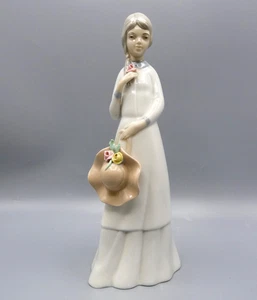 Vintage Miquel Requena Porzellan Mädchen Figur Spanien 24 cm Lladro Stil - sehr guter Zustand - Bild 1 von 9