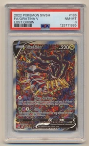 PSA 8 Pokemon Lost Origin Full Art Giratina V 186/196 NM/MINT Condition!! - Picture 1 of 2
